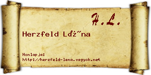 Herzfeld Léna névjegykártya